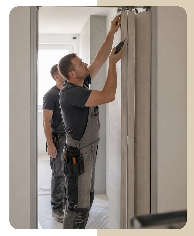 Установка двери книжки в Ртищево по цене от 4597 р. | Дверной